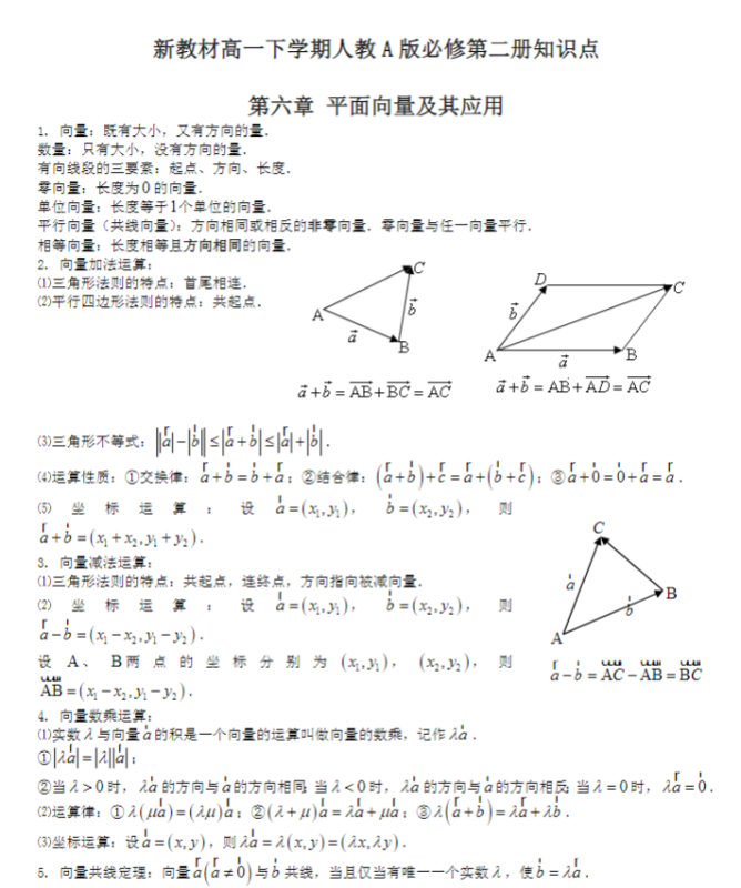 高中数学-新教材全书知识点-新知学习资料网