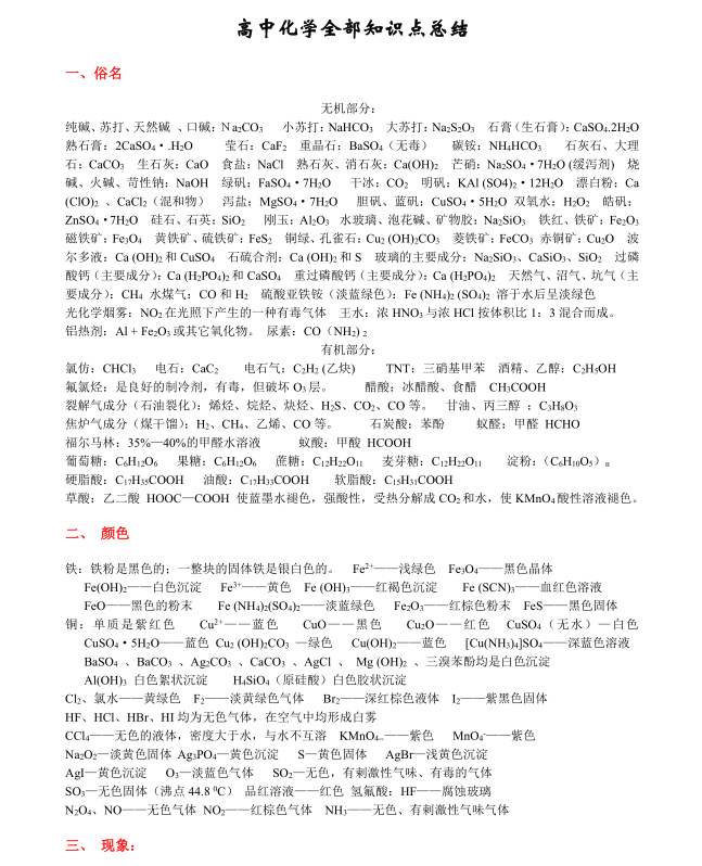 2026高考策略高中化学知识点总结（29页）-新知学习资料网