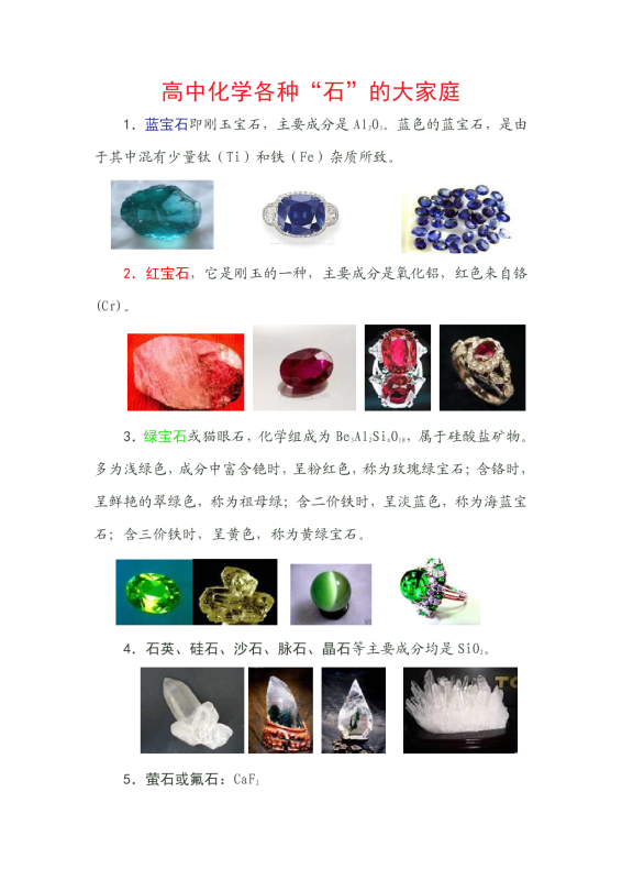 【“石头”大合集】高中化学各种“石”的大家庭（6页）.docx-新知学习资料网